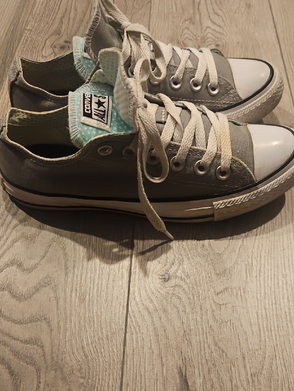 Converse Womens Low Top Sneakers - Gray ~7